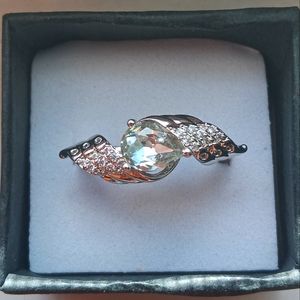 Beautifully Designed CZ Diamond Ring (Size 8)
